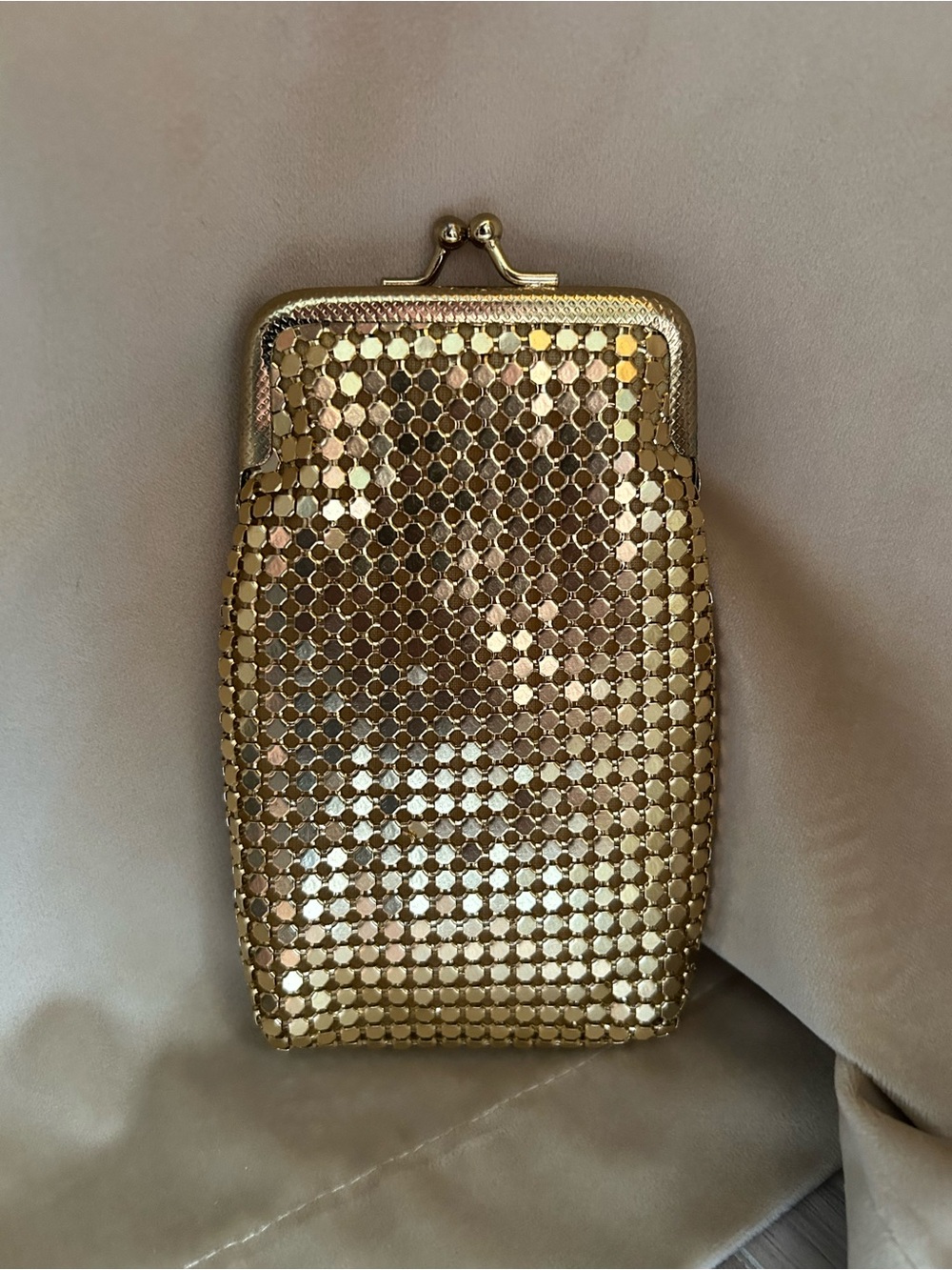 Gold Sequin Evening Clutch Bag
